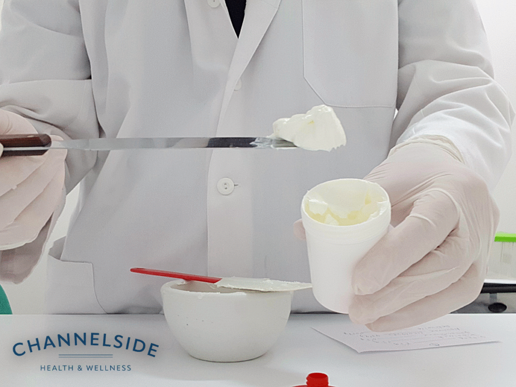 Compounded medicine-compounded GLP -1 by a pharmacist.
