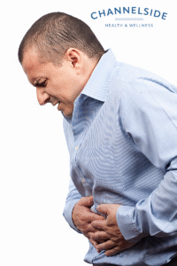 man with stomach issues