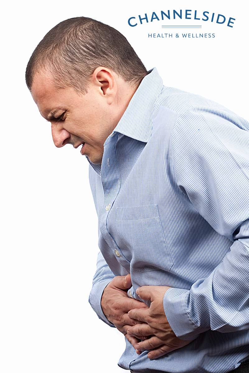 man with stomach issues