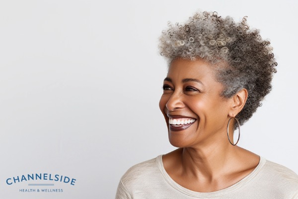 Woman with Beautiful Skin Anti-Aging Cream